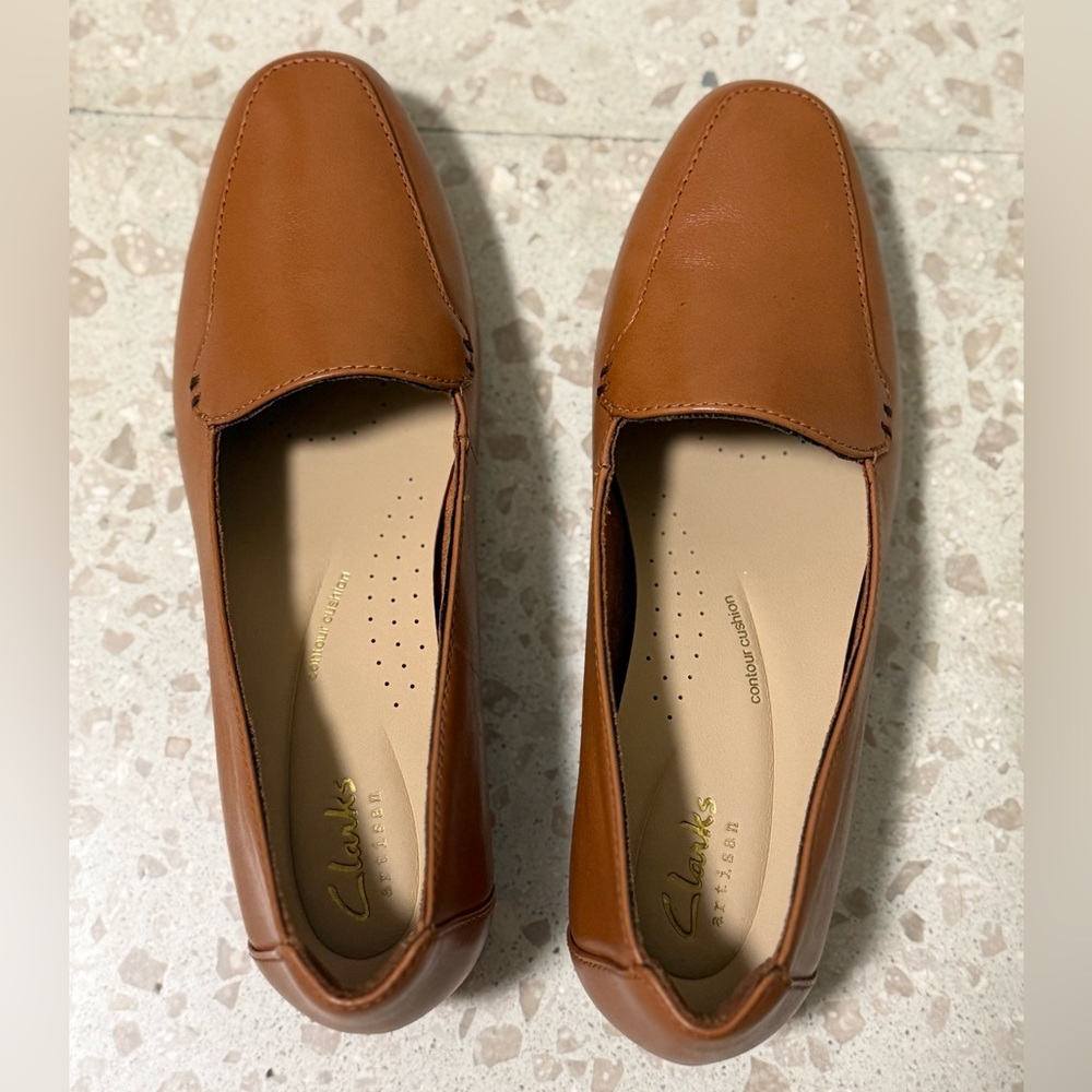 Clarks Brown Leather Loafers